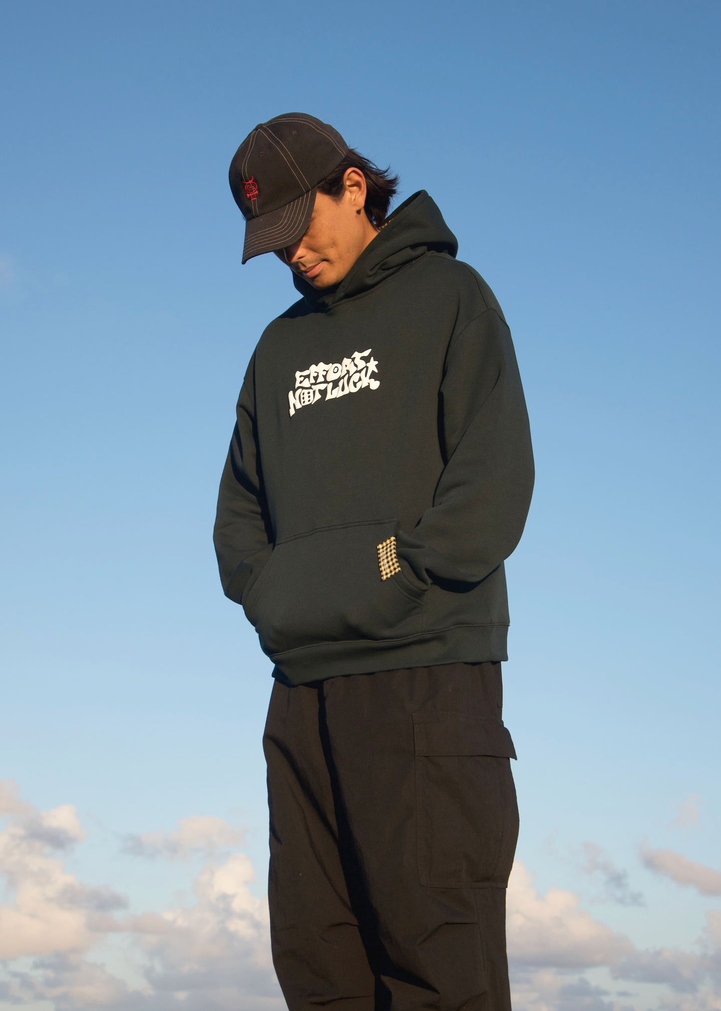 EFFORT NOT LUCK HOODIE FOREST GREEN