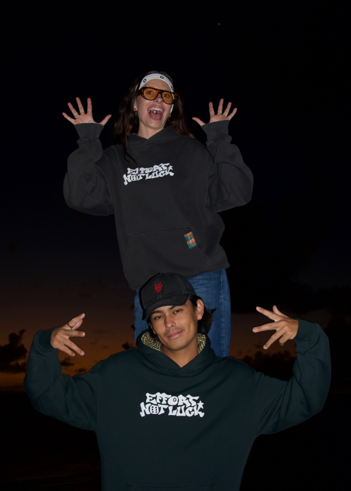 EFFORT NOT LUCK HOODIE FOREST GREEN