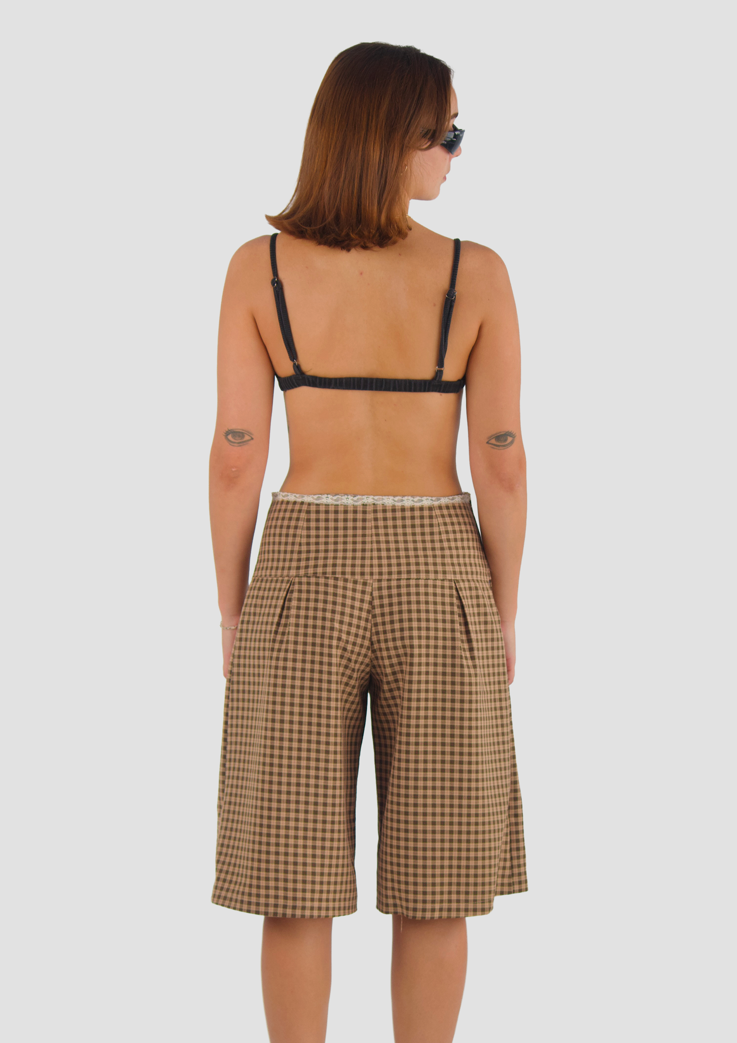 GREEN CHECK BIG BOY SHORTS