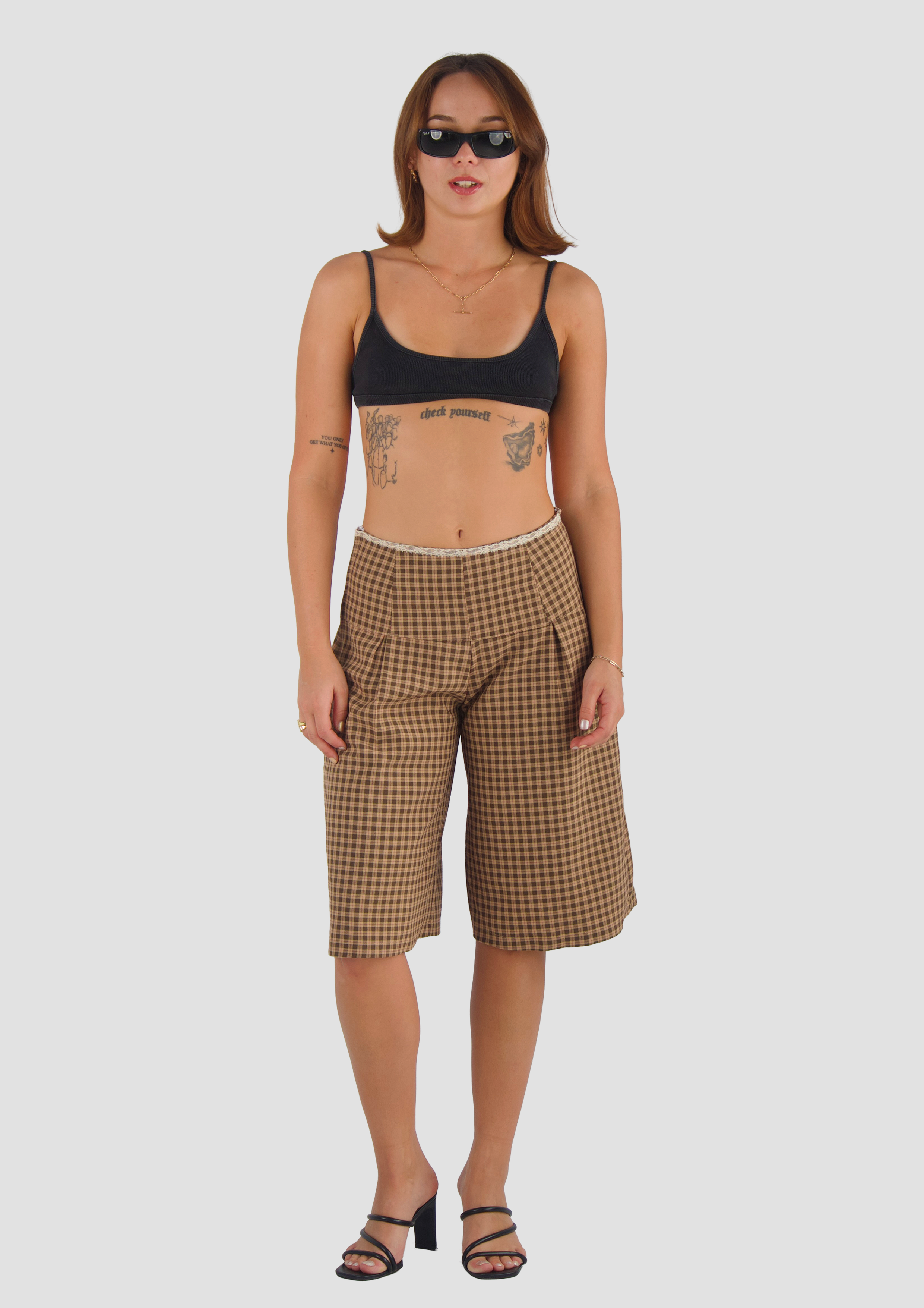 GREEN CHECK BIG BOY SHORTS