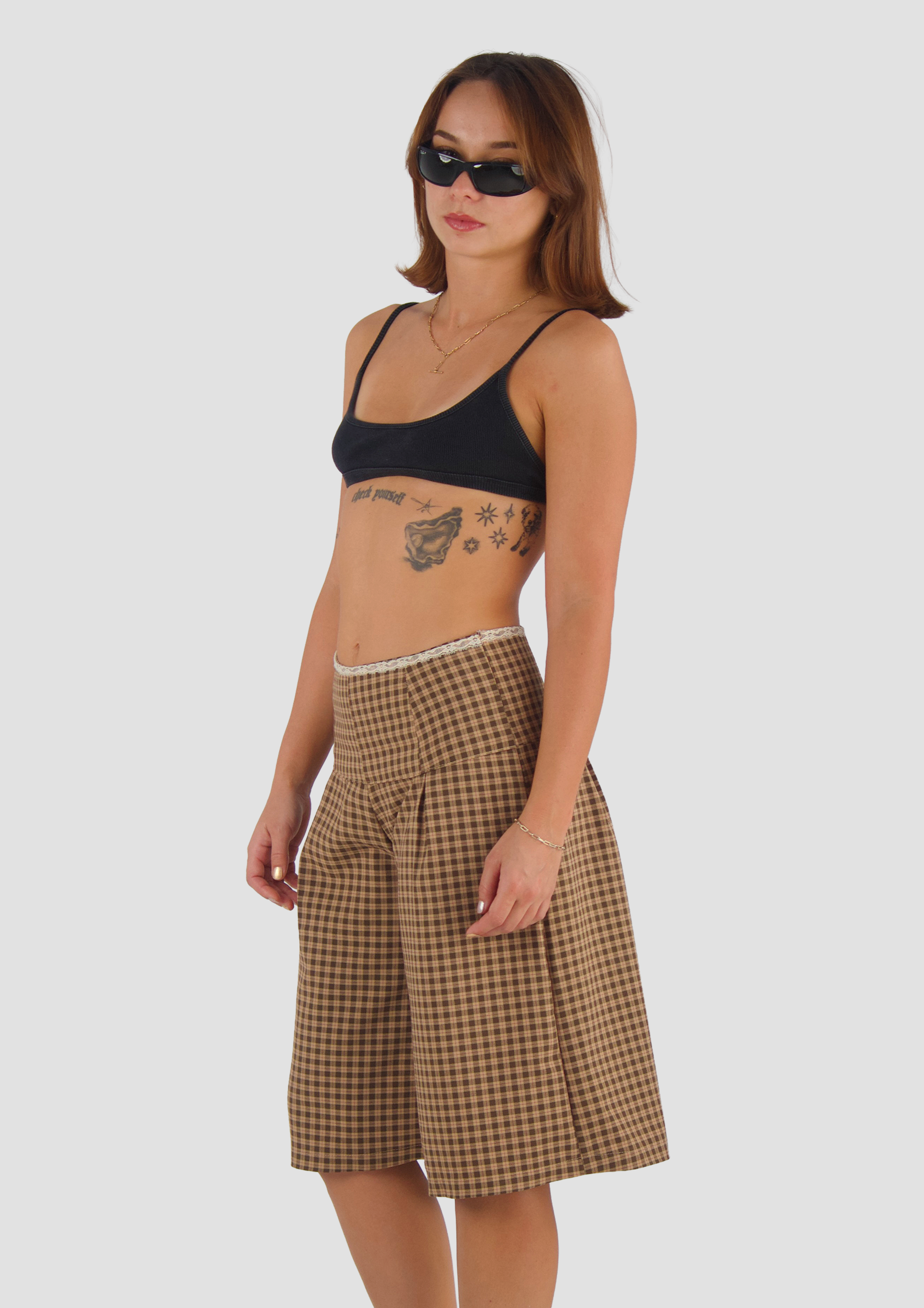 GREEN CHECK BIG BOY SHORTS