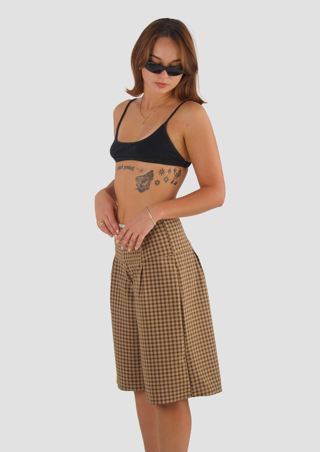 GREEN CHECK BIG BOY SHORTS