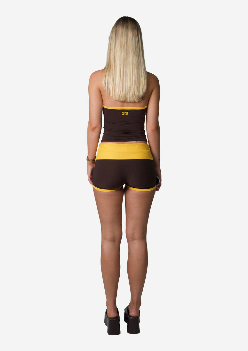 HAND MADE TEMPO HALTER TOP BROWN