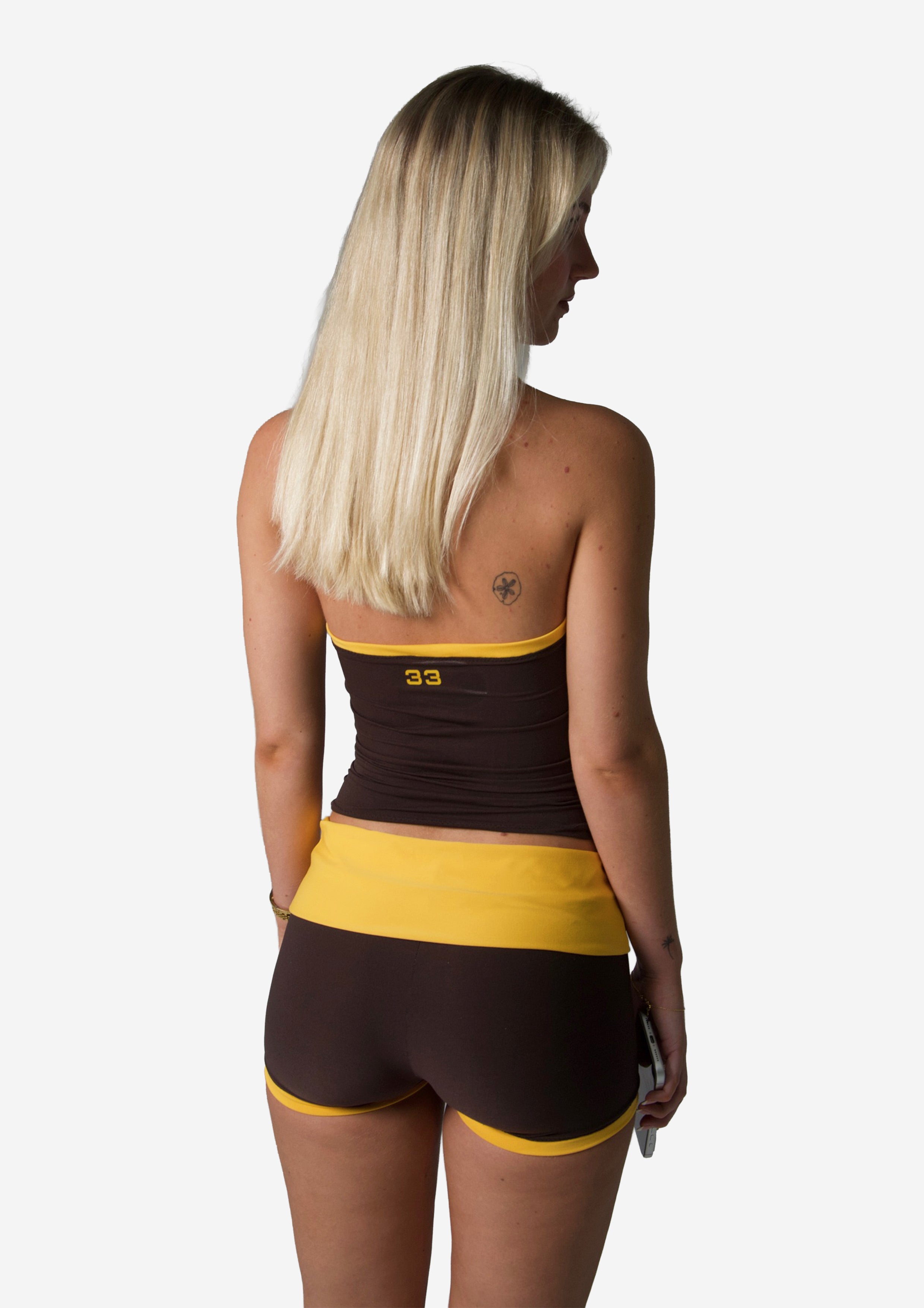 HAND MADE TEMPO HALTER TOP BROWN