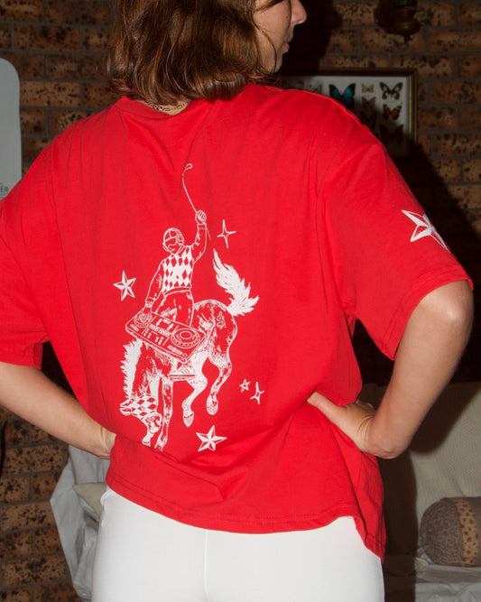 NOT MY FIRST RODEO TEE - Red