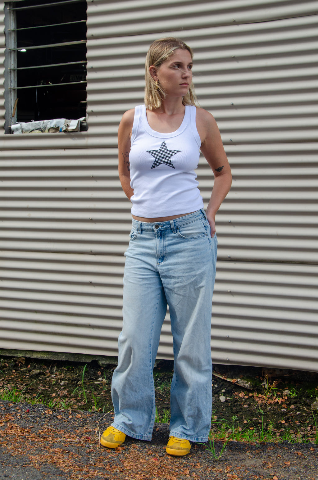 STAR RIBBED TANK