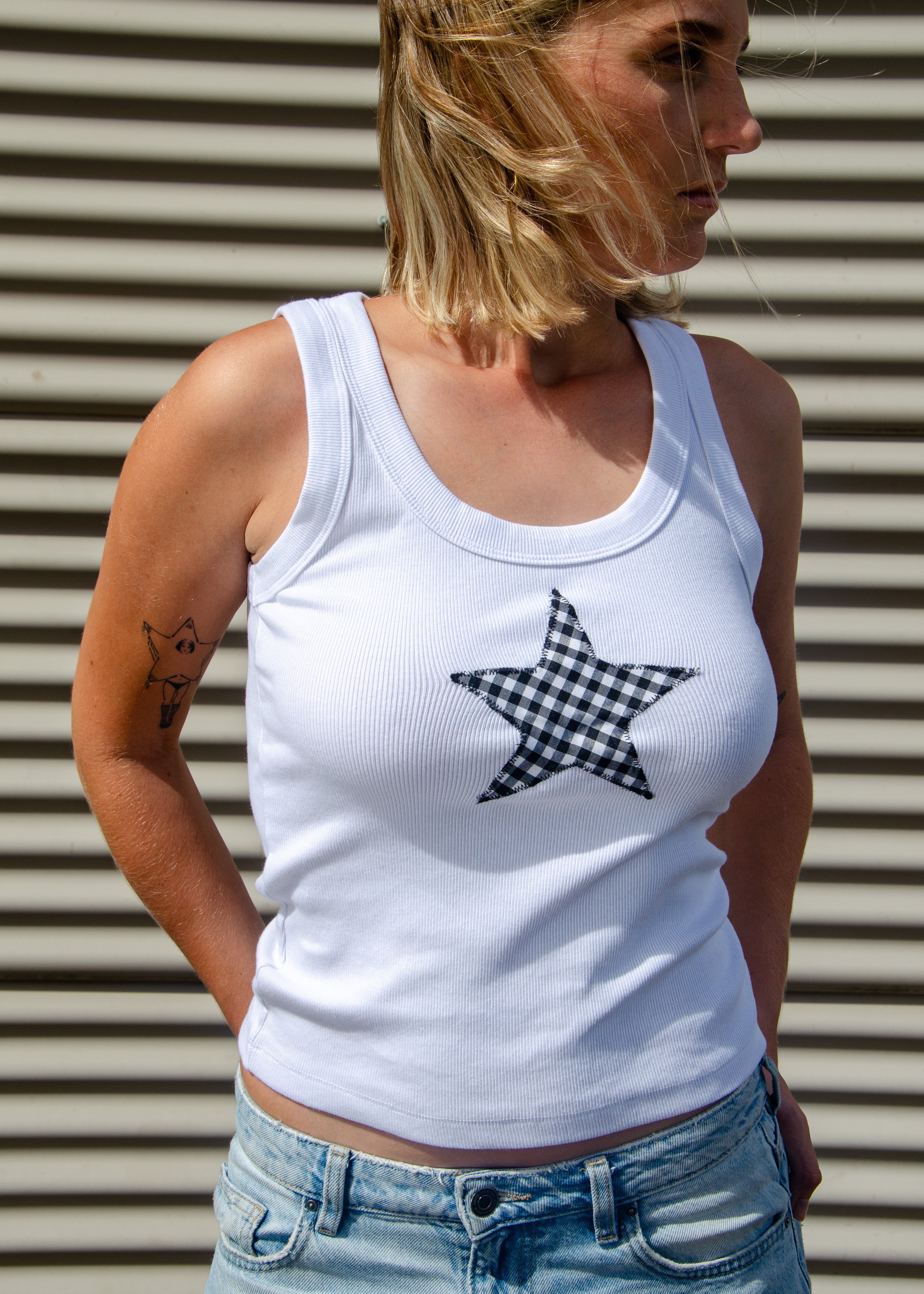 STAR RIBBED TANK