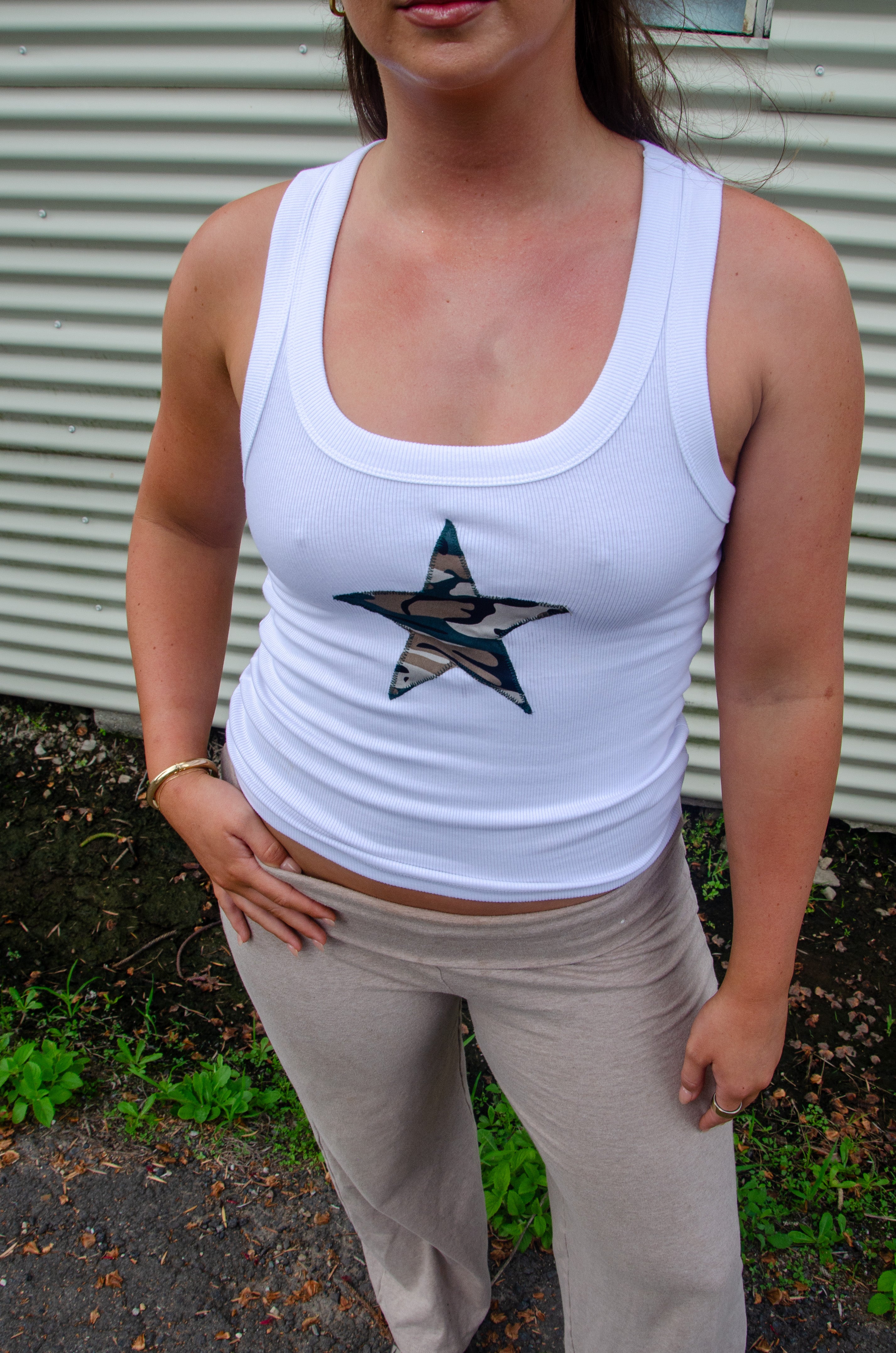 STAR RIBBED TANK