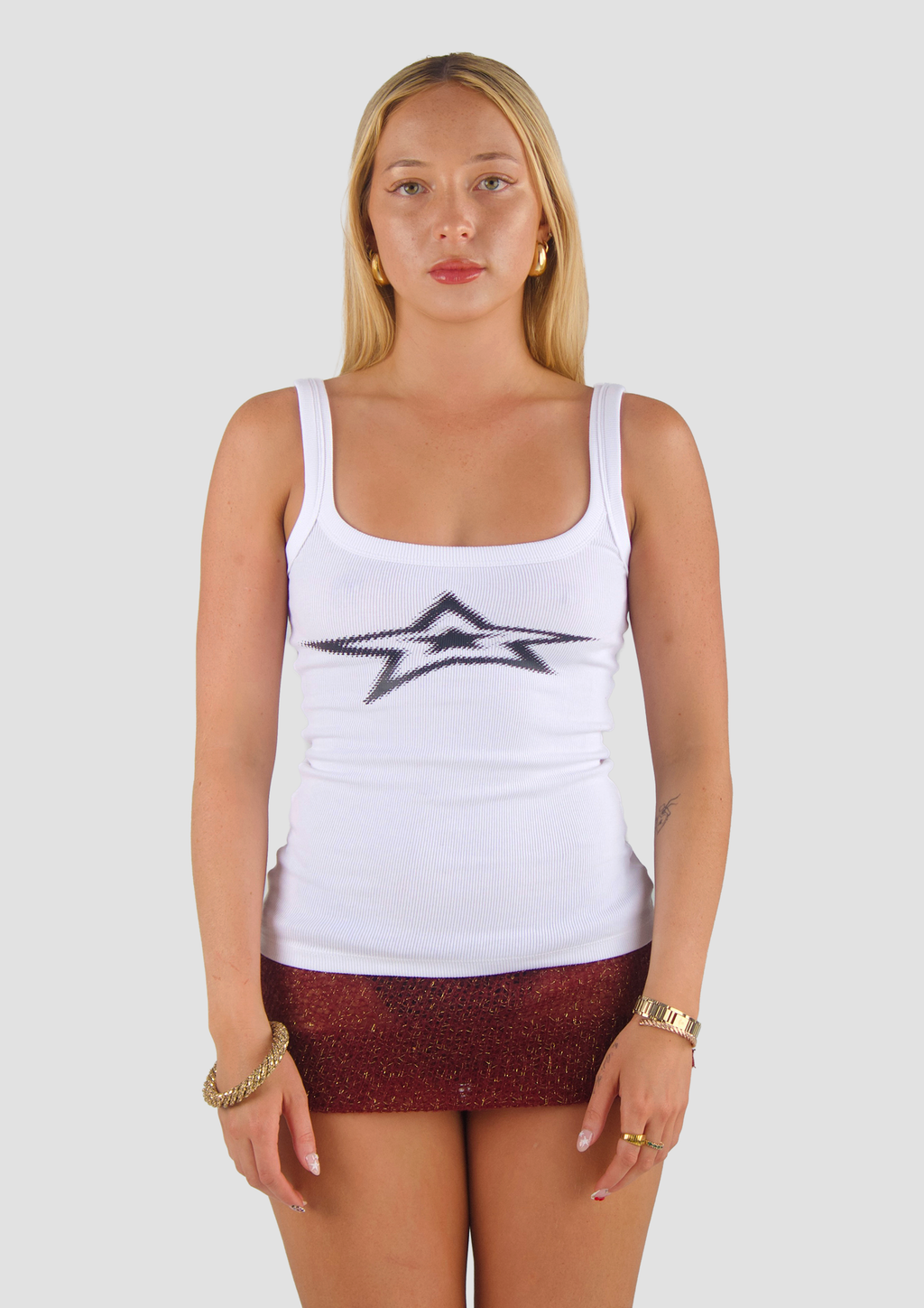 STAR RIBBED TANK