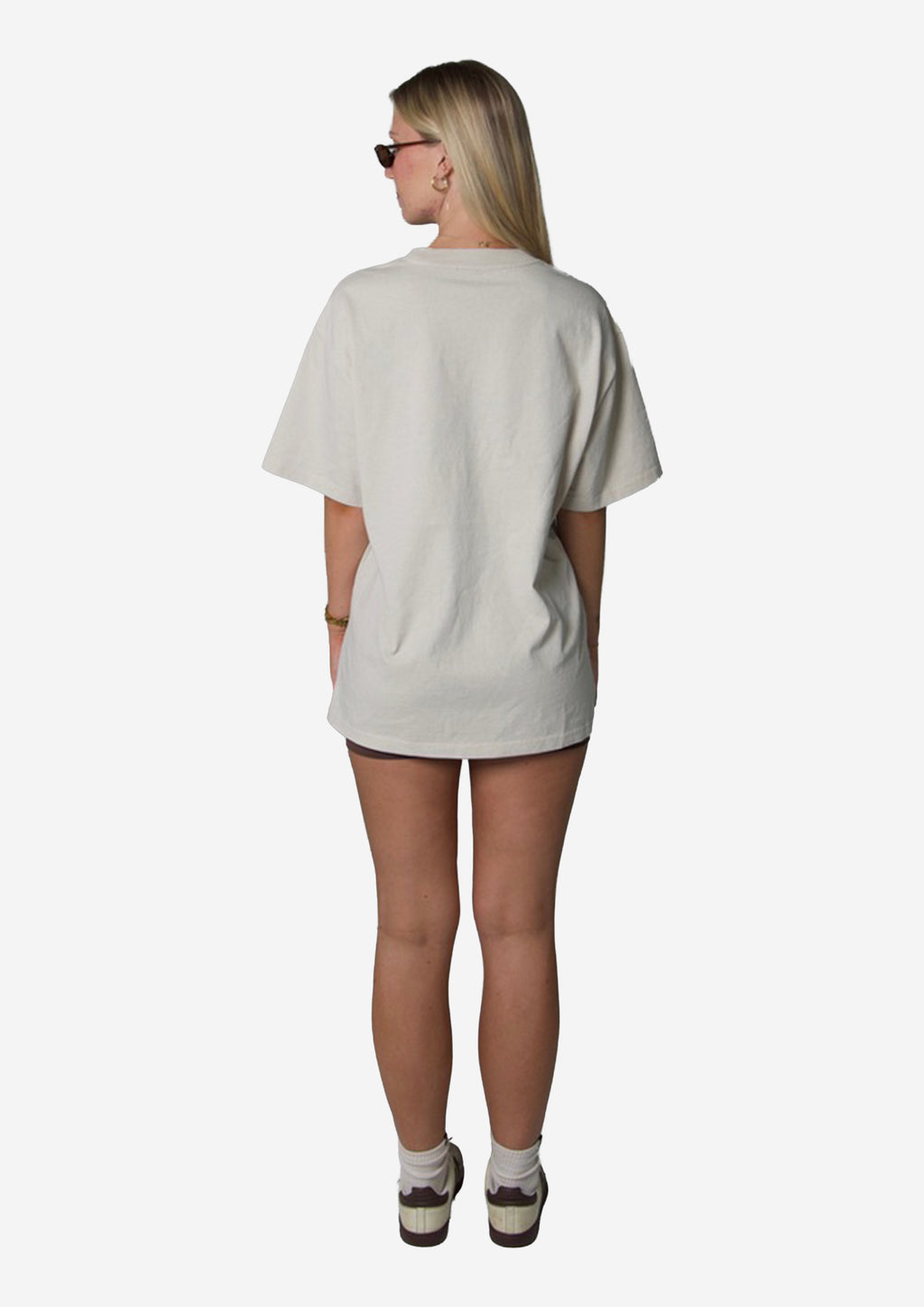 CROSS STITCH TEE IVORY