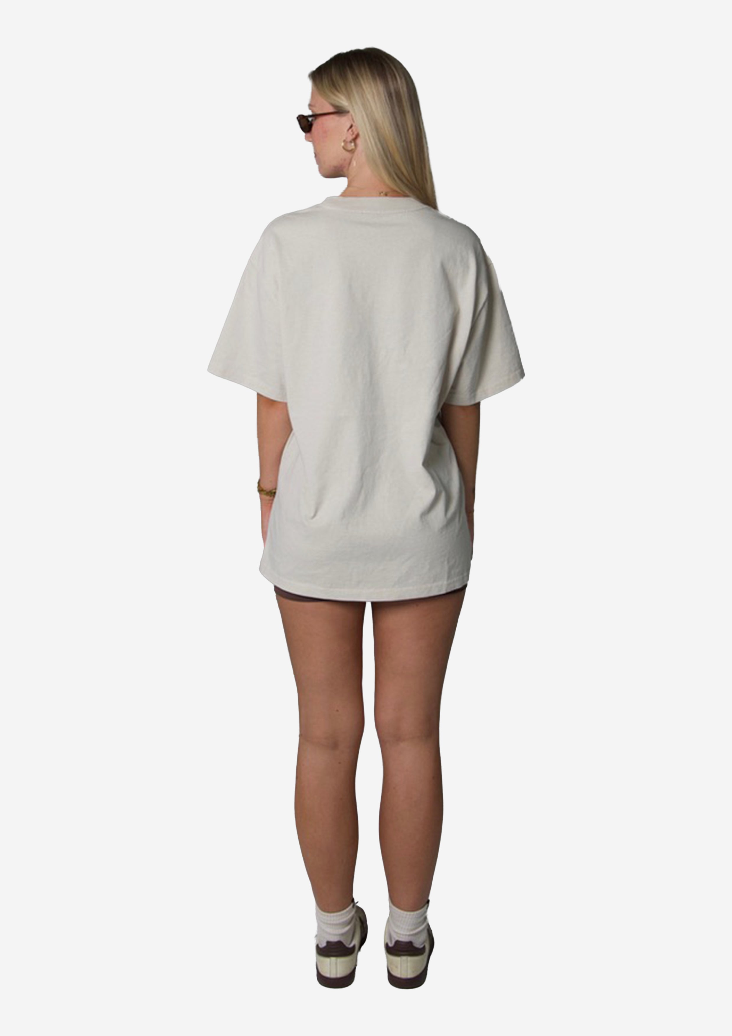 CROSS STITCH TEE IVORY