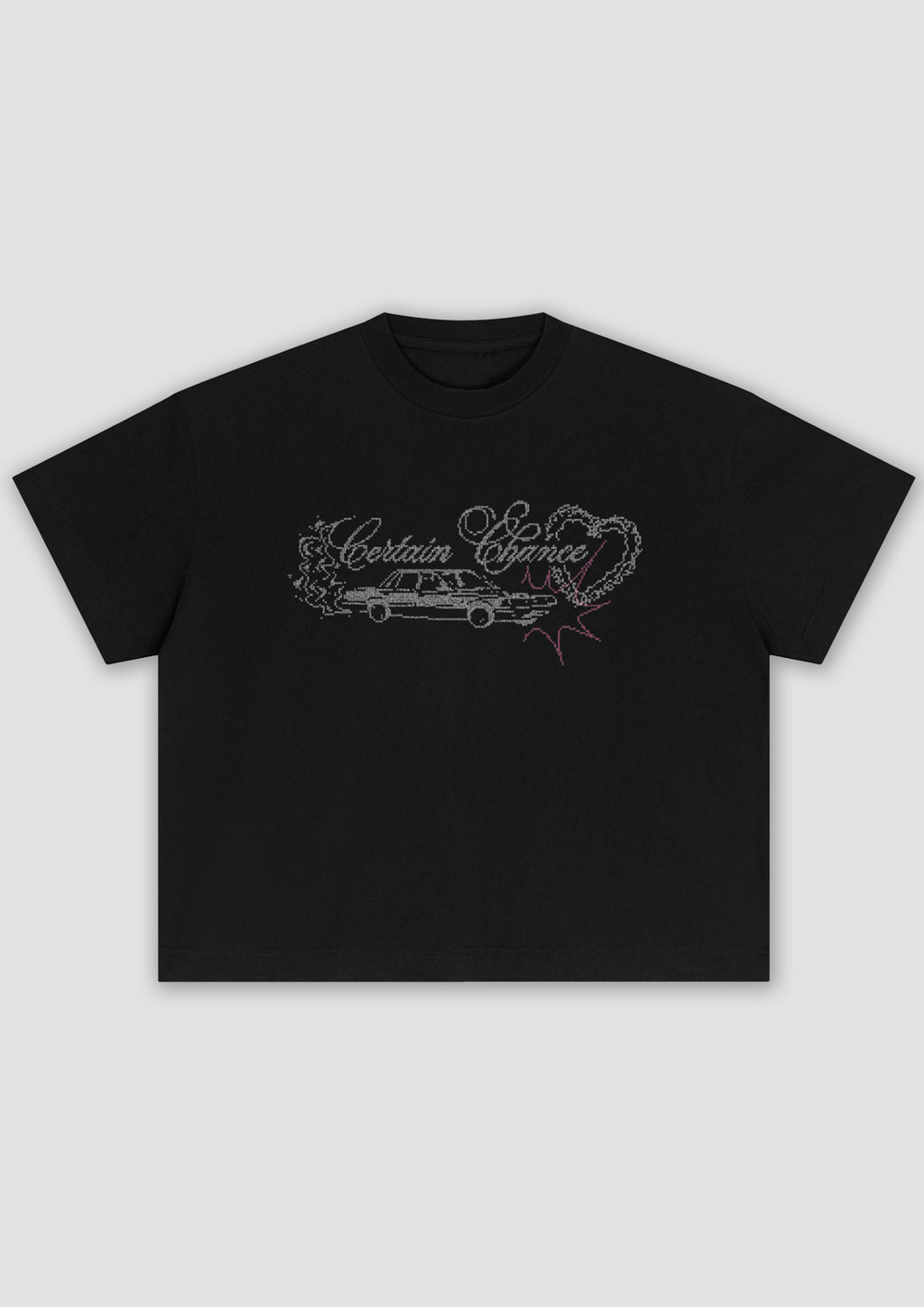 CROSS STITCH TEE BLACK
